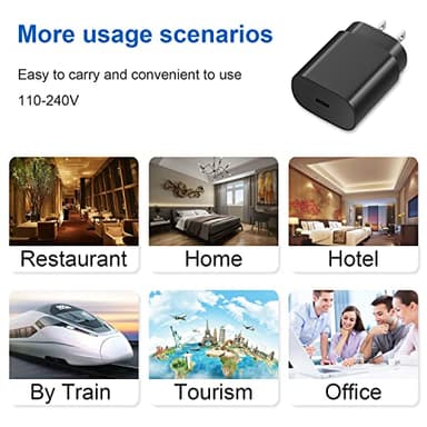 Type C Charger Fast Charging for Samsung - 25W USB C Charger Block, Android Phone Wall Charging with 6Ft Type C to C Cable for Galaxy S25 Ultra/S25/S25+/S24 Ultra/S24/S24+/S23/S22/Note 20 (Black) - Image 6