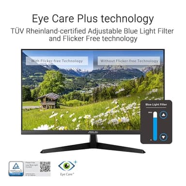 ASUS 27” 4K Eye Care Monitor (VY27UQ) - UHD (3840 x 2160), IPS, HDR10, Adaptive Sync, Eye Care Plus, Display Port, HDMI, Speaker, DisplayWidget, Blue Light Filter, Flicker Free, 3yr Warranty - Image 8