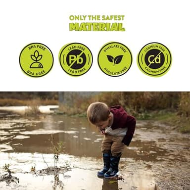 Western Chief Shark Chase Lighted Rain Boot, Blue, 6 - Image 5