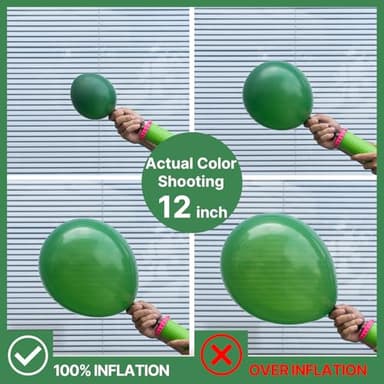 PartyWoo Dark Green Balloons 145 pcs Different Sizes of 18 12 10 5 Inch Hunter Emerald Forest Green Balloon Arch Kit Garland for Graduation Christmas Jungle Birthday Party Decorations Green-Y56 - Image 3