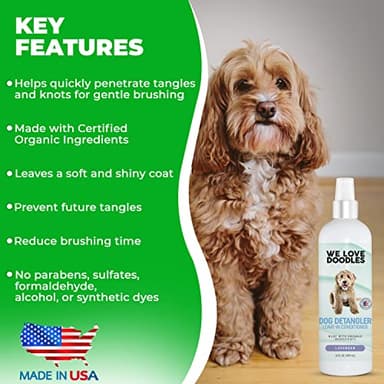 We Love Doodles Dog Detangler Spray - Leave-in Conditioner for Dogs - Dog Detangling Spray - Dematting Spray for Dogs - Tangle Remover - Made in The USA (Lavender) - Image 2