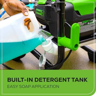 Greenworks 2700 PSI Pressure Washer (2.3 GPM Max) with Foam Cannon - Powerful Enough to Remove Pesky Dirt and Grime on Siding, Fences, Patios, Driveways, and Sidewalks - Image 10
