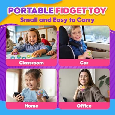 Fidget Toys Sensory Rings for Kids: 12 Pack Finger Spinner Rings - Texture Stress Toys for Kids Autism Calming - Fun Fidgets for Student Classroom Prize Stocking Stuffers - Image 5