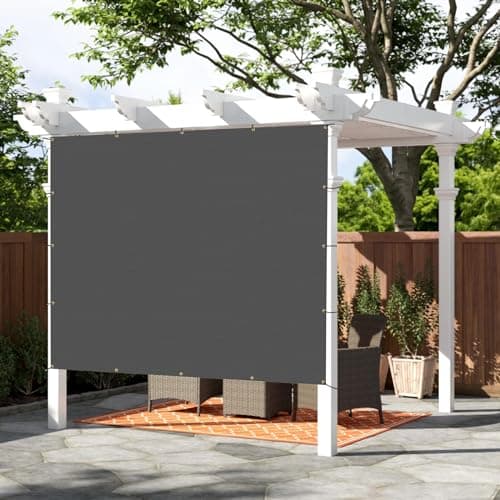 SUNNY GUARD Shade Cloth 6x10 FT Sun Screen Fabric Cover Tarp with Grommets for Pergola Backyard Garden, Dark Grey - Image 1
