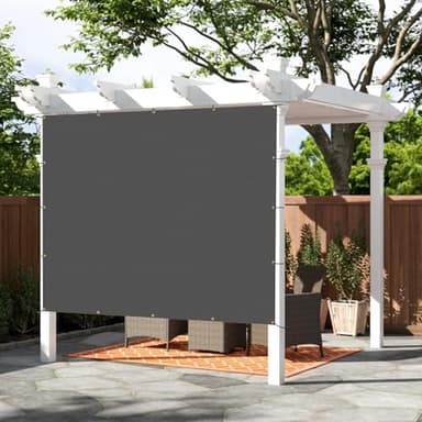 SUNNY GUARD Shade Cloth 6x10 FT Sun Screen Fabric Cover Tarp with Grommets for Pergola Backyard Garden, Dark Grey - Image 1