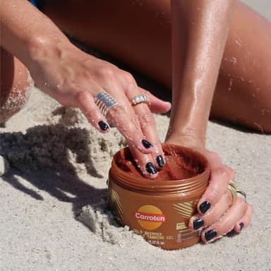 Carroten Gold Shimmer Intensive Tanning Gel | Browning Tan Accelerator | Non-Greasy, Water-Resistant with Carrot and Coconut Oil | Vitamin A & E For Moisture & Hydration | Made in Greece | 5 Fl Oz - Image 8