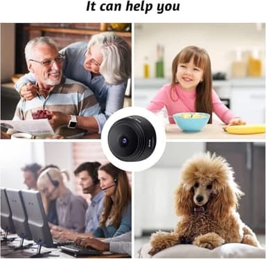 Piegricdiat Spy Camera Hidden Camera,Nanny Cam Hidden Cameras,Micro Cameras Spy Wireless for Home,App Control with Motion Detection and Night Vision - Image 4