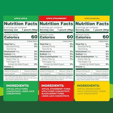 GoGo squeeZ Applesauce and Fruit Puree, Apple, Strawberry, & Banana, 3.2 oz (Pack of 12), Unsweetened Fruit Snacks for Kids, Gluten Free, Nut Free and BPA Free Pouches (Packaging May Vary) - Image 2