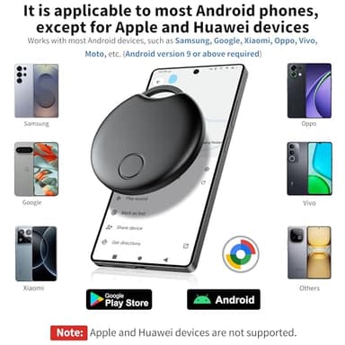 Air Tracker Tags-4 Pack for Android, Bluetooth Tracker Works with Google’s Find Hub | Android Only | Replaceable Battery | Water- Resistance | Item Finder for Luggage, Wallet, Dog, Key,Suitcases - Image 2