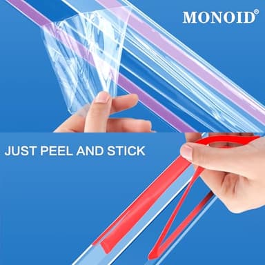 6PCS Clear Self-Adhesive Wall Corner Protectors，Corner Guards & Edge Protector for Wall Door Frame Cabinet Baseboard & Door, Table, Stair (57.8" X 1.18") - Image 7