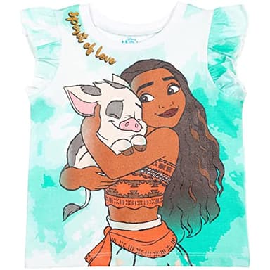 Disney Moana Toddler Girls T-Shirt and French Terry Shorts Outfit Set 3T - Image 2
