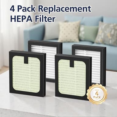 4 Pack HEPA Filter Replacement for Baby Brezza Baby Bottle Washer Pro, High Performance Filtration for Air Cleaner Dust - Image 7