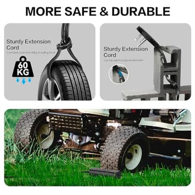 Outdoor Power Strip Weatherproof, 10FT Heavy Duty Outdoor Extension Cord - 3 Outlets - Waterproof Surge Protector, Shockproof Overload Protection Electrical Outlet, Industrial/Home Power Strip - Image 5