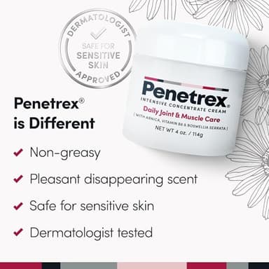 Penetrex Joint & Muscle Therapy - Soothing Comfort for Back, Neck, Hands, Feet - Premium Whole Body Rub with Arnica, Vitamin B6 MSM & Boswellia - Non-Greasy 4oz Cream - Image 3