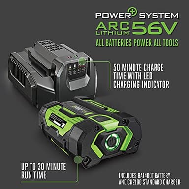 EGO POWER+ String Trimmer, Battery Powered, 15" Trimmer for Weeds and Grass with Rapid Reload, Split Shaft, Includes 56V 2.5Ah Battery and Charger - ST1502SA - Image 7