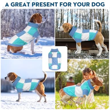 To A Turn Pet Sweaters,Turtleneck Pullover Dog Sweater,Pet Sweaters for Dogs,Pet Clothes,Pet Clothing,Suitable for All Types of Dogs and Most Seasons (Blue Group,L) - Image 7