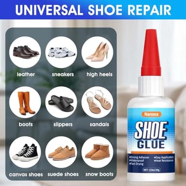 Shoe Glue 35g, Heavy Duty Shoe Glue Sole Repair Kit, Waterproof & Fast Drying Shoe Repair Adhesive for Sole, Sneaker, Leather, Boot, Heel, Sandal, Handbags and More - Image 6