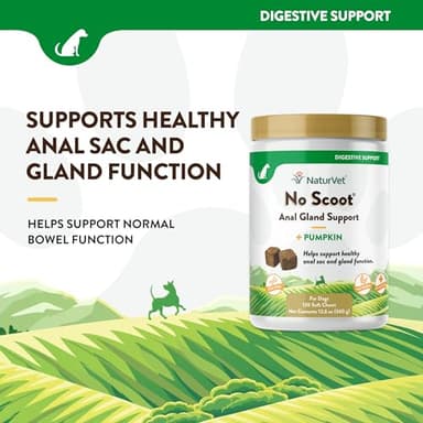 NaturVet - No Scoot for Dogs - 120 Soft Chews - Plus Pumpkin - Supports Healthy Anal Gland & Bowel Function - Enhanced with Beet Pulp & Psyllium Husk - Image 3