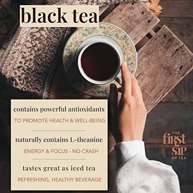 Pumpkin Spice Tea Bags - Black Tea with real Pumpkin, Cinnamon & Spices, Caffeine - 16 Cups | The Spice Hut, First Sip of Tea - Image 4