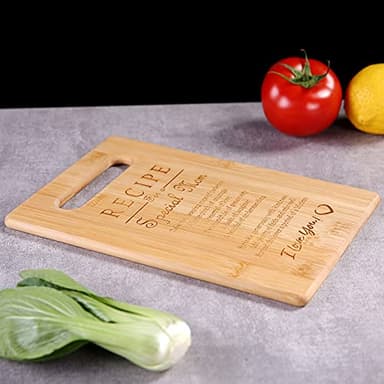 Mother's Day Birthday Bamboo Cutting Board Special Love Heart Poem as Gift for Mom,Mother-in-law from Daughter, Son - Image 5