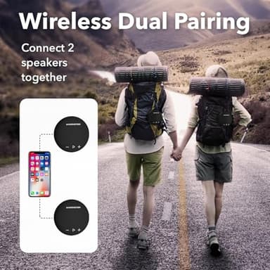 Monster Bluetooth Speaker, IPX8 Shower Speaker Waterproof, Bluetooth 5.4 with Loud HD Sound and Robust Bass, Extra Long Playtime Punchy, for Home, Beaches Portable Wireless Outdoor Speakers - Image 7