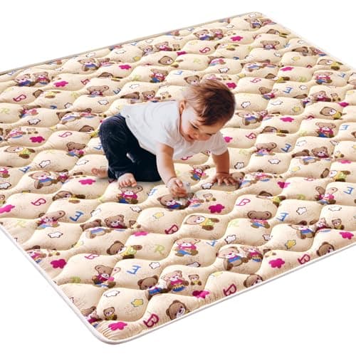 High-Density Foam Baby Play Mat, 50x50 Inches Thicken One-Piece Comfortable and Soft Playmat, Non Slip Machine Washable Floor Mat for Infants, Tapete Para Bebes,Toddlers - Image 1