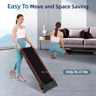 Walking Pad Treadmill with Incline, Under Desk Treadmills for Home Office Small, 2.5HP Brushless Motorized, App Compatible, Portable Walking Pad with Remote Control, 300lb Capacity - Image 4