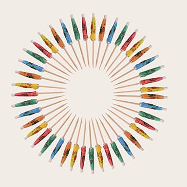 200PCS YAOSHENG 4 Inch Drink Umbrellas, Cocktail Picks, Colorful Cocktail Umbrellas Toothpicks for Drink&Food Restaurant, Bar,Hawaiian Beach Party Cake Decorating Supplies (Colorful) - Image 7