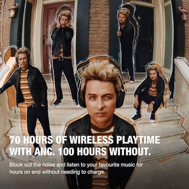 Marshall Monitor III A.N.C. Over-Ear Bluetooth Headphones - Active Noise Cancelling with Microphone | 100+ Hrs Wireless Playtime | Lightweight, Foldable Design for Travel - Black - Image 2