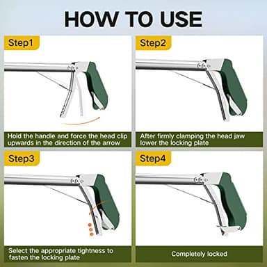 GYORGKSHI 78“ Snake Tongs Collapsible Grabber, Professional Reptile Snake Catcher Wide Jaw Handling Tool, Stainless Steel Snake Hook - Image 6