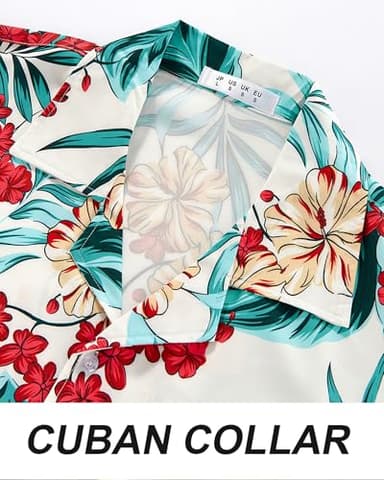 APTRO Men's Hawaiian Shirt Short Sleeve Tropical Vacation Button Down Beach Floral Palm Shirts #209 4X - Image 4