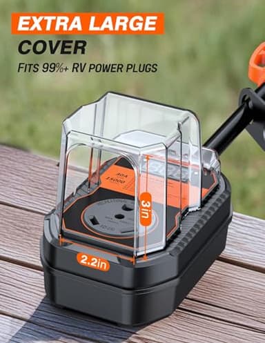 TOWTAMER 15,000J RV Surge Protector 30 Amp with LED Display, 30 Amp RV Surge Protector with Voltage Monitoring, Clear Error Codes, Comprehensive Detection, IP68 Waterproof Cover - Image 7