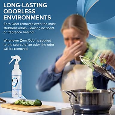 Zero Odor Multi-Purpose Odor Eliminator - Eliminate Air & Surface Odor – Patented Technology Best for Bathroom, Kitchen, Fabric, Closet- Smell Great Again, 8oz (Over 1000 Sprays) - Image 6