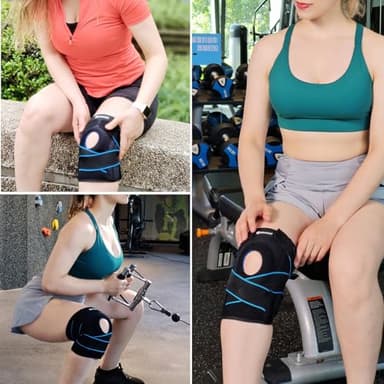 DOUFURT Knee Brace for Women & Men Meniscus Tear, Plus Size Knee Braces for Knee Pain Relief, Arthritis, Compression Knee Support Side Stabilizers - Image 3