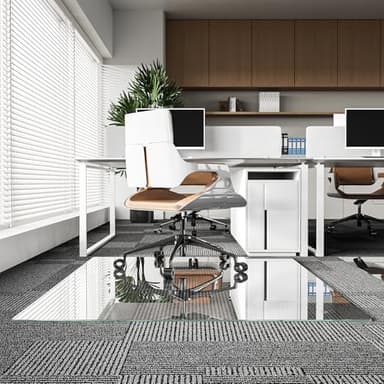 Koonmi Chair Mat for Carpet, Tempered Glass 36"x48" Office Chair Mat, Glass Chair Mats Protector with Rounded and Polished Edges, Ideal for Hardwood Floor, Carpet, Office, Desk, Rolling Chair - Image 3