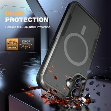 Diaclara Magnetic for iPhone 16 Plus Case, [with Privacy Screen Protector] [Anti Spy] [Military Grade Drop Protection] Heavy Duty Full-Body Shockproof Phone Case, Magnetic Black - Image 7