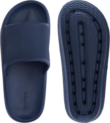 Joomra Slippers Mens Slides Cushioned for Womens Size 9 Quick Drying Shower Foam Male Pillow House Shoes Pool Beach Spa Garden Sandals Sandles Dark Blue 40-41 - Image 5
