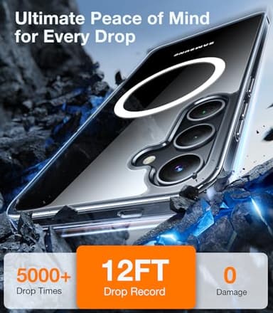 TORRAS Magnetic Guardian Designed for Samsung Galaxy S24 Case 6.2" Compatible with MagSafe, Never Yellowing, Military Grade Drop Tested Hard Back Slim Protective Clear Case for Samsung S24 Case, Clear - Image 4