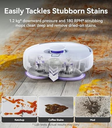 NARWAL Freo Z Ultra Robot Vacuum and Mop Combo, Dual RGB Cameras and Chips, AI Avoidance, 12000Pa Suction, Real-Time Decisions, Adaptive Hot-Water Self Wash & Self Emptying, Pet Hair, Quiet, White - Image 6