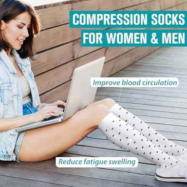 Copper Compression Socks for Women & Men (6 pairs) - Best Support for Nurses, Running, Hiking, Recovery - Image 3
