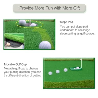 Golf Putting Green, Practice Putting Green Mat, Large Professional Golfing Training Mat for Indoor Outdoor… (Putting green-5X12ft) - Image 4