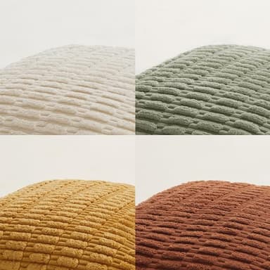 Fancy Homi 4 Packs Boho Fall Decorative Throw Pillow Covers 18x18 Inch for Living Room Couch Bed Sofa, Rustic Farmhouse Home Decor, Soft Plush Striped Corduroy Square Cushion Case 45x45 cm - Image 5