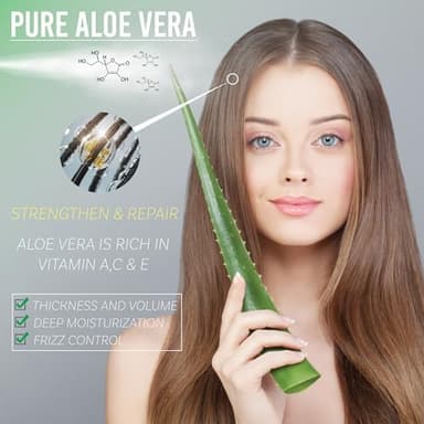 Green Leaf Naturals Amazing Aloe Vera Gel - Freshly Cut, 100% Pure Aloe, Premium Quality, Vegan, Unscented - Natural Sunburn Relief, After Shave, Skin, Face & Hair Care 12oz - Image 4