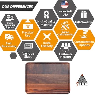 Personalized Cutting Boards, Gifts for Mom - Grandma, Birth Flower Grandma's Garden, Christmas, Birthday Mothers Day Gift for Grandma From Grandkids, Son - Daughter, Chopping Board for Mom's Kitchen - Image 6