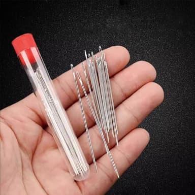 Big Eye Steel Sewing Needles Kit, Stainless Steel Needles for Hand Sewing Kit, Include 25 Steel Needles, 1 Seam Sewing Thread Ripper, 2 Needles, Threaders, 6 Threads (1set) - Image 2