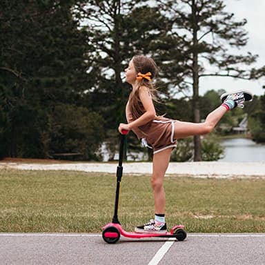 6KU Scooters for Kids 3-10 Year Old with Flash Wheels, Toddler Scooter 4 Adjustable Height, Extra-Wide PU LED Wheels, 3 Wheel Scooters for Girls & Boys (Pink) - Image 5