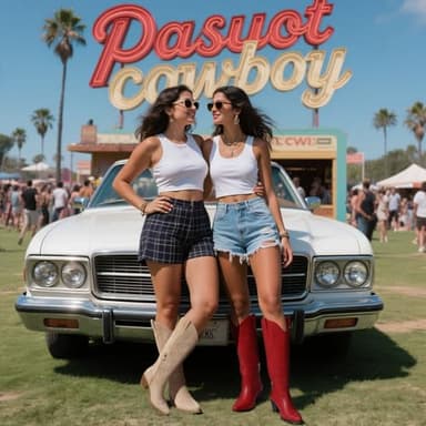 Pasuot Western Cowboy Boots for Women - Beige Knee High Wide Calf Cowgirl Boots with Western Embroidered, Slip On Pointed Toe Chunky Heel Fashion Retro Classic Pull On Tall Boot for Ladies Size 6.5 - Image 3