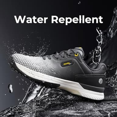 FitVille Wide Mens Golf Shoes for Men, Golf Course, Outdoor, Professional, Water Resistant, Spiked, Gray, 11 Wide - Image 6