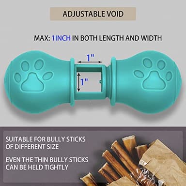 BoniVet Bully Stick Holder for Dogs, Chew Holder, Prevent Choking Safety Device (Green, Large) - Image 3