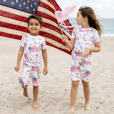 Burt's Bees Baby Baby Boys' Pajamas, Tee and Pant 2-Piece Pj Set, 100% Organic Cotton, Firecrackers - Image 4